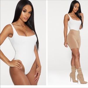 Slinky white bodysuit